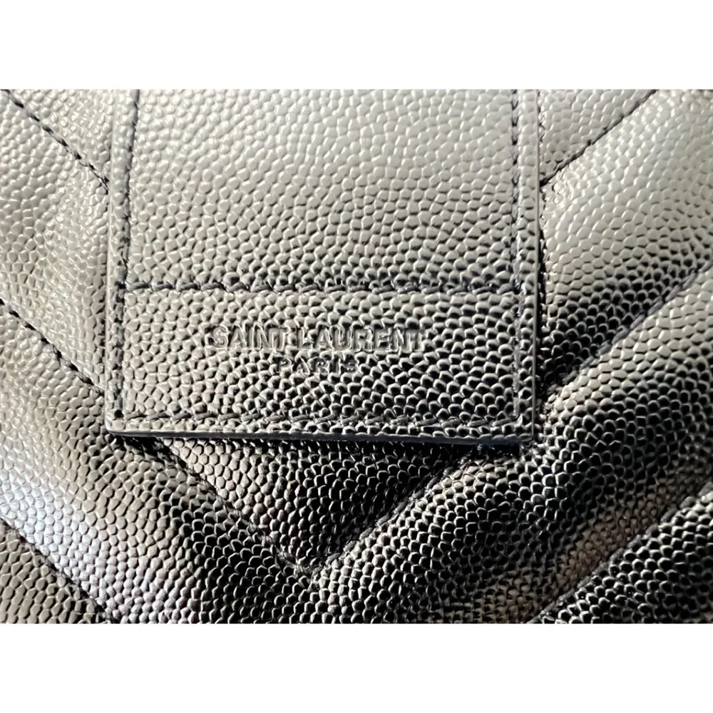 SAINT LAURENT MATELASSE LEATHER MONOGRAM CHAIN CASSANDRE TOTE - Picture 11 of 16